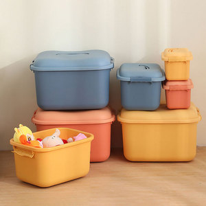 Organisateur de rangement de jouets portable personnalisé pour enfants mignons <span class=keywords><strong>avec</strong></span> <span class=keywords><strong>couvercle</strong></span> et poignée Boîte de rangement en plastique multifonctionnelle pour la maison - Product Image 5