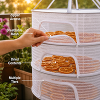 Séchoir à mailles pliable à double niveau blanc Séchoir à mailles multicouche suspendu pour poisson légumes fruits vêtements-pour le stockage des aliments