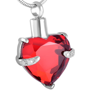Kalung Urn Kristal Batu Kelahiran Bentuk Hati dari Baja Anti Karat untuk Abu Jenazah, Kenang-kenangan Memorial, Urn Batu Kelahiran untuk Abu Kremasi - Product Image 5