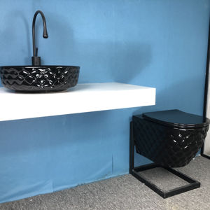 SDAYI bagno wc spia wc in ceramica fissato al muro in vendita nero dorato wc wc sospeso color oro