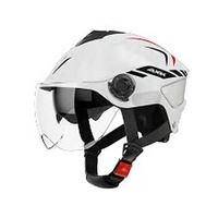Casque de sécurité demi-face pour moto/scooter avec double visière et système de déverrouillage rapide pour la conduite quotidienne