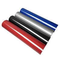 Film vinyle adhésif 5D effet carbone brillant 100*30cm pour moto, tablette, autocollants et décalcomanies, accessoires auto
