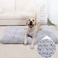 Coussin de couchage rectangulaire en fausse fourrure pour animaux de compagnie, rembourrage en fibre de polyester, tapis doux pour cage à chien, coussin lavable en peluche pour chat