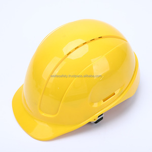 Casco de Seguridad Circular Reflectante Rojo con Certificación WELTA CE EN397 ANSI Z89.1, ABS, 420g, con 6 Puntos de Suspensión WHC1 - Product Image 1