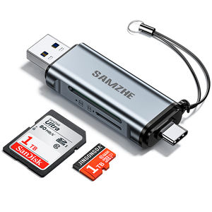 <span class=keywords><strong>Lecteur</strong></span> de cartes SAMZHE USB 3.2/Type-C double SD/TF pour enregistrement automobile, caméra, ordinateur, iPad, iPhone 17/16/15, DJI Pocket - Product Image 1
