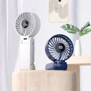 Mini ventilateur portatif pliable à trois vitesses avec crochet, rechargeable par USB, alimenté par batterie, pour usage domestique et extérieur - Product Image 1
