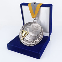 Médailles de récompense de course de sports or blanc métal plaqué sur mesure 3d Europe Marathon médaille médailles et trophées Art populaire