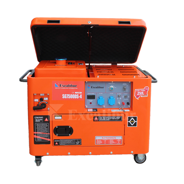 Excalibur Ce Approval 3kva 5kva 5.5kva 6kva 6.5kva 7Kw Slient Electric Gasoline Peotrol Generator