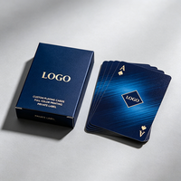 Cartes à Jouer Personnalisées avec Logo, en PVC de Haute Qualité, Noyau en Papier Noir, Qualité Casino, pour Soirée de Jeu de Cartes