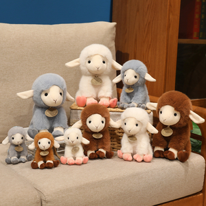 Peluche a forma di agnellino con campanello simulato, morbido e carino, ciondolo a forma di pecorella, regalo di compleanno per bambini - Product Image 1