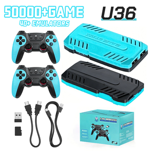 Console de jeux vidéo rétro U36 128 Go, environ 50 000 jeux, sortie HD 4K, double joueur, connexion familiale à la télévision, <span class=keywords><strong>CPU</strong></span> <span class=keywords><strong>S905</strong></span>, sans fil 2,4 G - Product Image 1