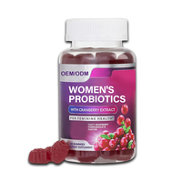 Compléments alimentaires en gommes probiotiques pour femmes, favorisant la santé digestive et intestinale avec canneberge