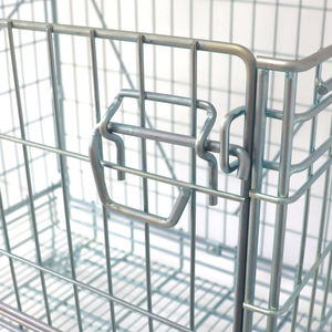 Conteneur en treillis métallique multi-usages détachable avec roues <span class=keywords><strong>Cage</strong></span> de rangement mobile avec couvercle - Product Image 4