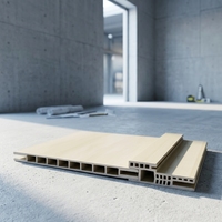 Cadre de porte en composite bois-plastique (WPC) décoratif, moderne, résistant à l'eau, fabrication professionnelle chinoise, vente chaude 2026