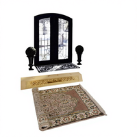 Tapis de prière Zynah fait main en soie, style persan moderne, motif floral, kilim, à poils longs, rembourré, lavable, pour voyage et usage domestique, 100% pure soie