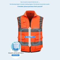 Gilet Riflettente per Uomo e Donna - Abbigliamento Estivo Rinfrescante e Resistente al Calore per Esterni con Ventola di Raffreddamento
