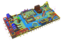 Parc d'attractions gonflable géant d'intérieur de conception nouvelle pour la location, aire de jeux gonflable pour enfants