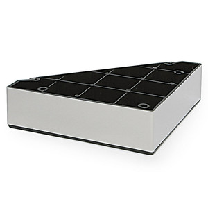 Kade <b>plastic</b> <b>bracket</b> leg 120x120 h40 chrome, not painted. Chrome sheet coated. - Product Image 1
