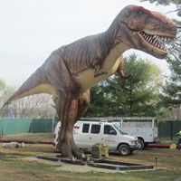 Décor de parc d'attractions sur le thème des dinosaures en acier personnalisé pour les événements d'Halloween, utilisation en intérieur/extérieur, zones de jeux éducatives