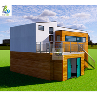 Maison conteneur de 20 pieds au design moderne personnalisé, structure préfabriquée, cadre en acier galvanisé, panneaux sandwich, mini-maison mobile