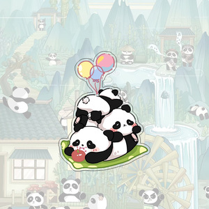 50-Piece Panda Stickers - Cute Cartoon Animal Vinyl Stickers For Water Bottles & Laptops