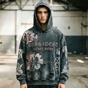 เสื้อฮู้ดดี้ผ้าฝ้ายเฟรนช์เทอร์รี่ 100% สำหรับฤดูหนาว แบบยูนิเซ็กซ์ ขายดี ปักลายฉลุแบบริปปิ้งด้วยลายวิลโลว์เนล รับผลิตแบบ ODM - Product Image 1