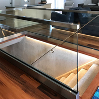 Modernes Aluminium-U-Profil Balkon-Balustradensystem mit Mattschwarz-Finish und Verbundglas-Geländer für Terrasse, Deck, Treppe und Villa