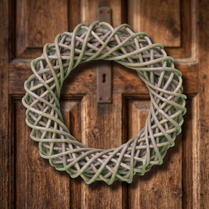 Meubles de maison et décoration en rotin naturel de haute qualité, couronne grise pour la décoration de noël - Product Image 2