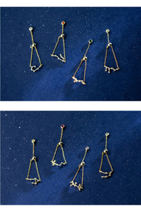INS 12 constellation bijoux à la mode en argent sterling 925 anneaux réglables plaqués or constellation chaîne anneaux bijoux pour femmes - Product Image 4