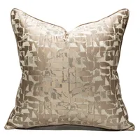 Housses de coussin décoratives très vendues, housses de coussin de luxe, housse de coussin noire et or, housse de coussin marron brillante abstraite tissée