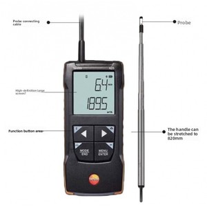Anemómetro Térmico Testo 425, Instrumento Multifuncional con Resolución de 0.1, Material ABS, Unidades Métricas - Buen Precio - Product Image 1