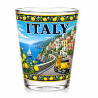 Verres à shot souvenir personnalisés avec logo, motif citron, pour voyage en Italie