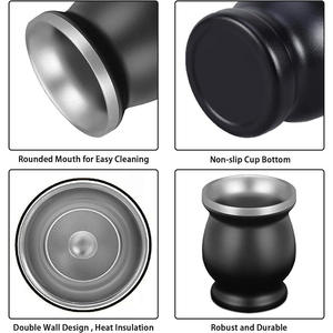 230ml Argentina Calabaza de acero inoxidable de doble pared <span class=keywords><strong>Yerba</strong></span> <span class=keywords><strong>Mate</strong></span> Cup Bombilla Set <span class=keywords><strong>Yerba</strong></span> <span class=keywords><strong>Mate</strong></span> Taza de té y pajita - Product Image 3