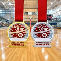 Medali Netball Kustom Grosir, Paduan Seng, Relief 3D, Enamel, Liga Olahraga Australia, Musim Dingin, Penghargaan Kemenangan, Hadiah