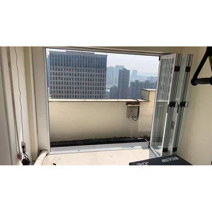 防飓风铝热断裂型材双层玻璃折叠门防水高轨道双折门 - Product Image 5