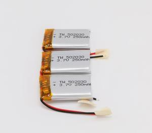 CE <span class=keywords><strong>3</strong></span>,7 v 502030 li-polímero 250 mAh battery rechargeable - Product Image 2