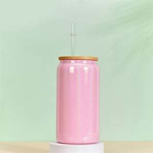 Vaso de plástico colorido de neón de una sola pared de 16Oz, vaso mental en blanco para envolturas UV DTF - Product Image 5