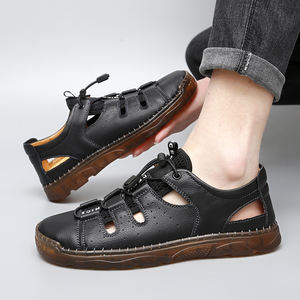 Мужские летние сандалии из натуральной кожи и сетчатой ткани - Product Image 6