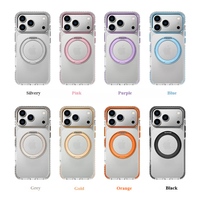 Coque magnétique transparente en acrylique rigide pour iPhone 14 15 16, support pivotant à 360 degrés, possibilité de personnaliser le logo pour les cadeaux d'entreprise