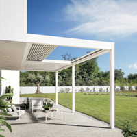 Pergola bioclimatique de luxe en aluminium à lames orientables électriques, avec certificat CE RoHS