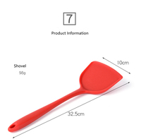 7 pièces dans un ensemble d'ustensiles de cuisine en Silicone ensemble de cuillères et de spatules pour le service et les outils de cuisine