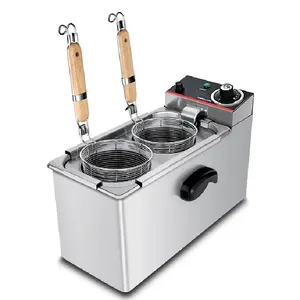 Equipo de cocina comercial Cocina de encimera profesional Máquina de cocina de pasta de 2 cestas para restaurante