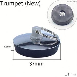Multi-spec Rubber Water Stopper Solid & Hollow Base <b>Sink</b> Bathtub Mop Pool Drain <b>Plug</b> Cover Optional Chain - Product Image 2