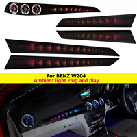 Autowellus - Iluminación Interior para Automóviles con Volante a la Derecha (RHD) y a la Izquierda (LHD), Actualización de Estilo para Benz Clase C W204, Luz Ambiental Dinámica con Flujo Activo