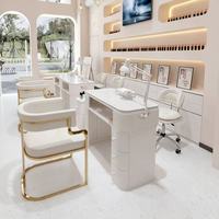 Meubles de salon de manucure, design moderne, table et chaise pour les instituts de beauté et les centres de loisirs, mesa de manicura