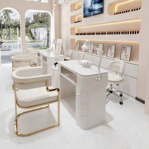 Muebles para Salón de Uñas, Mesa y Silla de Manicura de Diseño Moderno para Instalaciones de Belleza y Ocio, Mesa de Manicura - Product Image 3