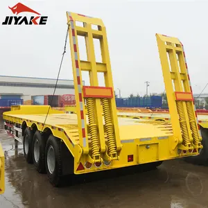 50-100 Tonnes Cimc Hydraulic Low Bed Trailer With Detachable Gooseneck Lowbed Trailer For Truck