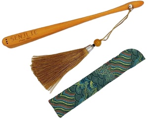 Handmade Portable Folding Bamboo <b>Fan</b> for Women-Chinese/Japanese Wooden Foldable <b>Handheld</b> <b>Fan</b> with Classic Silk Pouch - Product Image 4