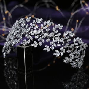 Corona Tiaras Romance Lively Wedding Nupcial Accesorios para el cabello Princesa Joyería de lujo para el cabello Cubic Zirconia BC5509 Coroa De Noiva - Product Image 1
