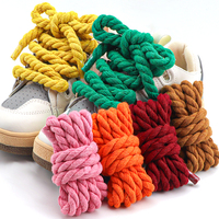 Af1 Lacets Épais en Coton Tressé Ronds de 10mm, Couleur Personnalisée, Grands Lacets pour Chaussures Basses